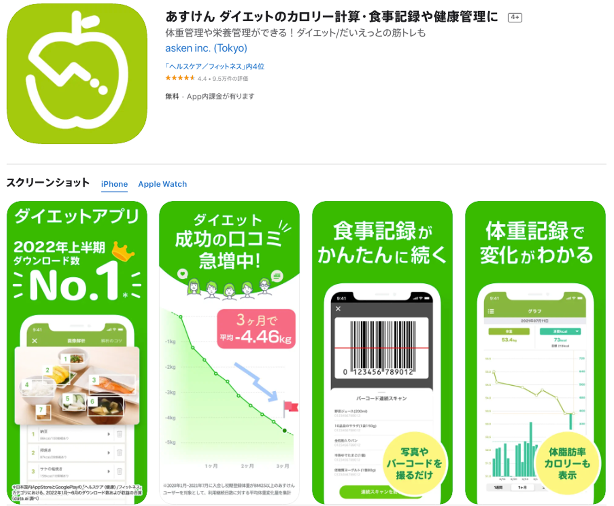 ダイエット アプリ 無料 人気 1 位